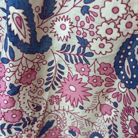 NWT Antik Batik Helene Cotton Long Sundress Light Pink Floral Print Size XS - Picture 8 of 15